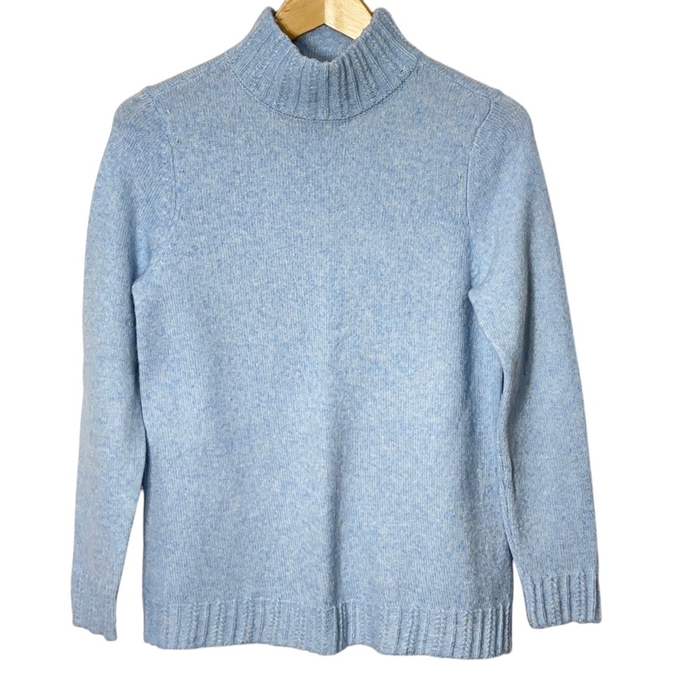 Talbots Petites Wool Blend Sweater Womens Size Mp Mock Neck
